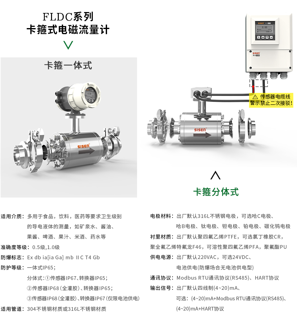 卡箍式電磁流量計-廠(chǎng)家